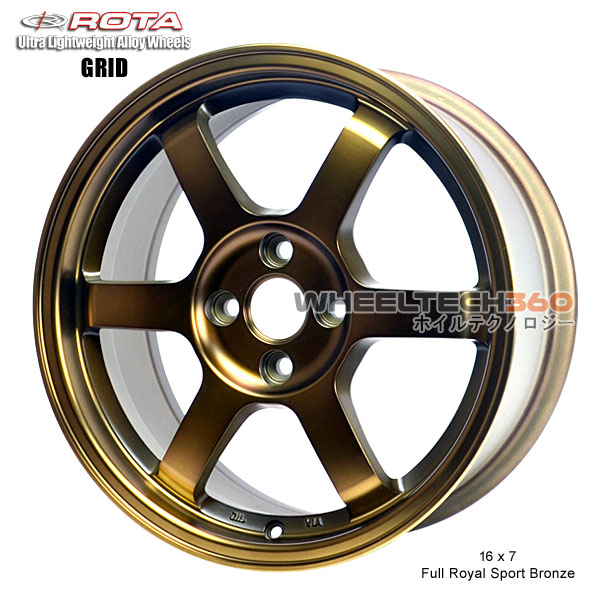 車のパーツ FS: 16in Rota Grid Rims With A/T Tires Rota Grid-V, 16 x 8 inch, 5114 PCD, ET20 Bronze – Rotashop