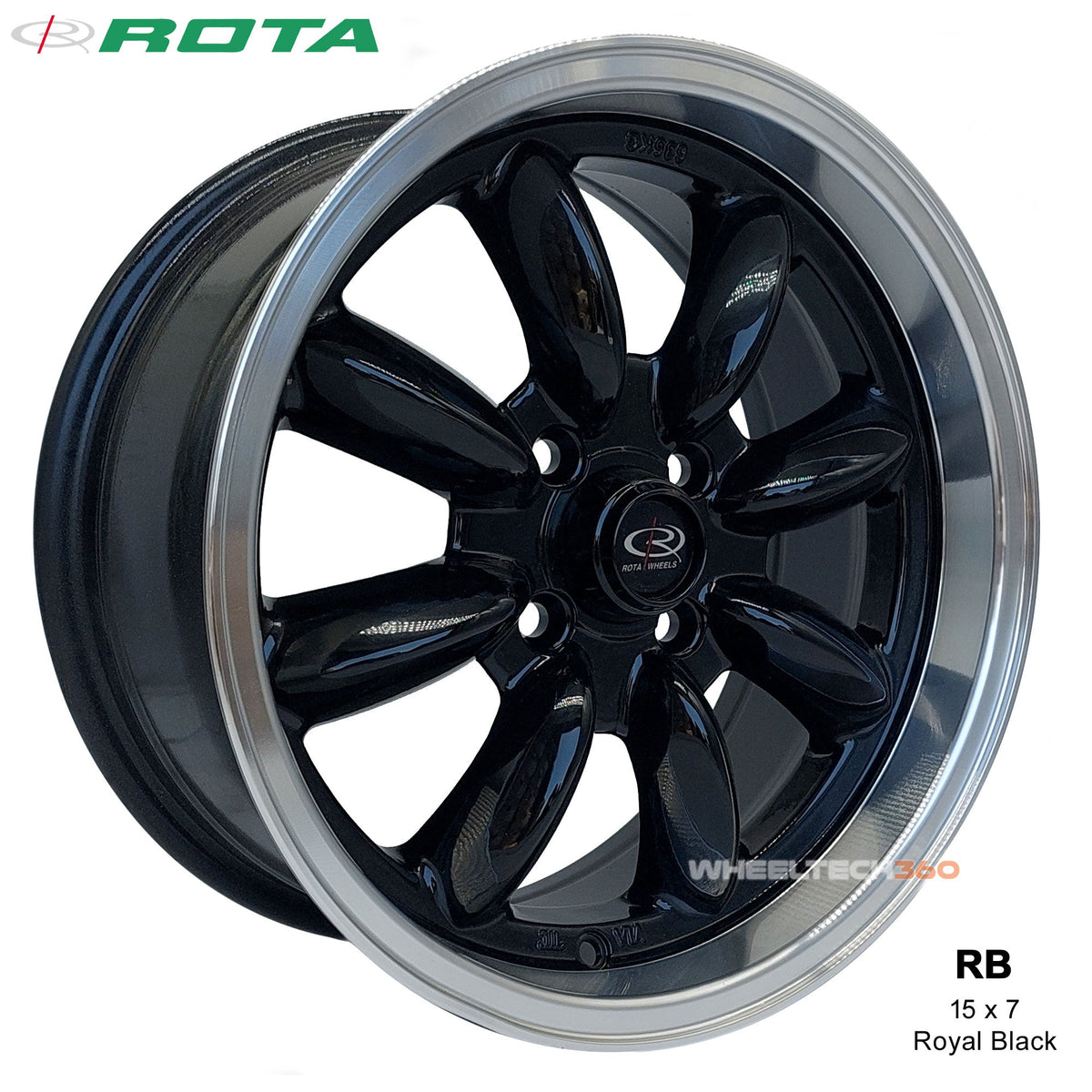 ROTA Wheel RB (15x7, 4x100+25mm, 57.1mm Hub) Royal Black