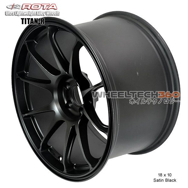 ROTA Wheel Titan (18x10, 5x100+30mm, 73mm Hub) Satin Black
