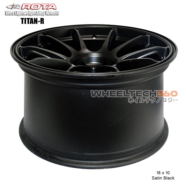 ROTA Wheel Titan (18x10, 5x100+30mm, 73mm Hub) Satin Black