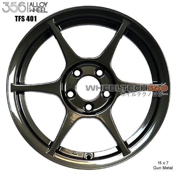 356 Racing Wheels TFS-401 (15x7, 5x100+35mm, 73.1mm Hub) 4 Wheels Bundle