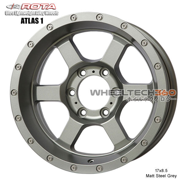 ROTA Wheel Atlas 1 (17x8.5, 6x139.7+4mm, 106.1mm Hub) No Center Cap