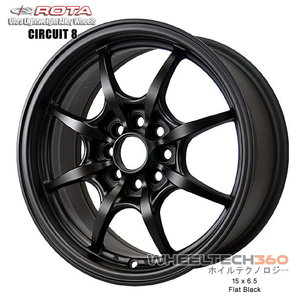 ROTA Wheel Circuit-8 (15x6.5, 4x100+38mm, 67.1mm Hub)