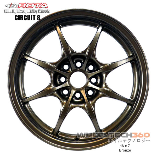 ROTA Wheel Circuit-8 (16x7, 4x100/4x114.3+40mm, 73mm Hub)
