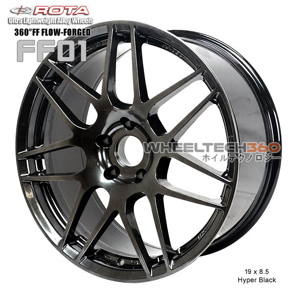 ROTA Wheel 360°FF Flow-Form FF01 (19x8.5, 5 x114.3+30mm, 73mm Hub)