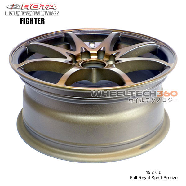 ROTA Wheel Fighter-8 (15x6.5, 4x100/4x114.3+40mm, 73mm Hub) Full Royal Sport Bronze