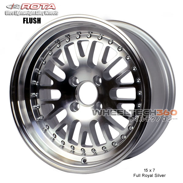 ROTA Wheel Flush (15x7, 4x100+10mm, 67.1mm Hub)