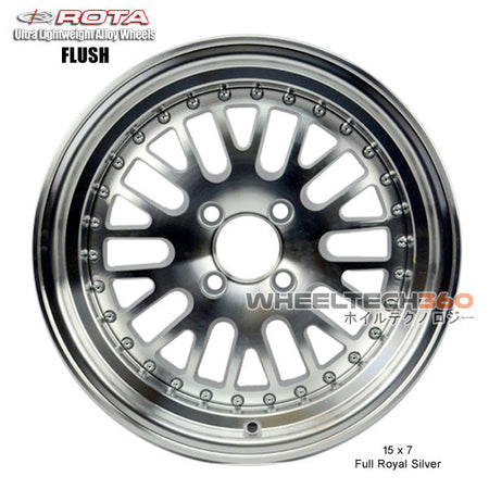 ROTA Wheel Flush (15x7, 4x100+10mm, 67.1mm Hub)