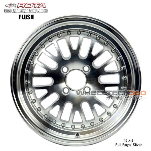 ROTA Wheel Flush (15x8, 4x114.3+0mm, 73mm Hub)