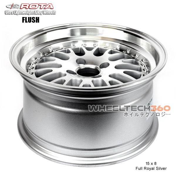 ROTA Wheel Flush (15x8, 4x114.3+0mm, 73mm Hub)