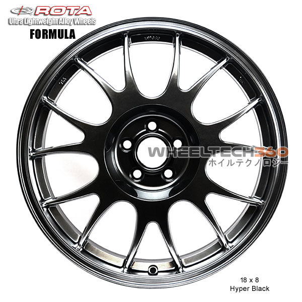 ROTA Wheel Formula (18x8, 5x100+48mm, 56.1mm Hub) *Back Order