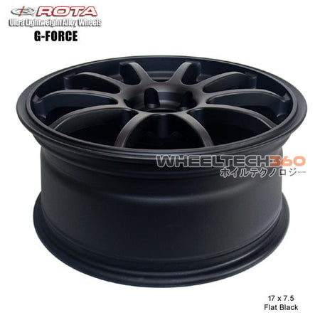 ROTA Wheel G-Force (17x7.5, 5x100+48mm, 56.1mm Hub) Flat Black