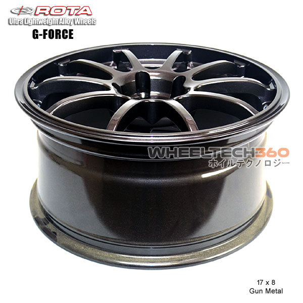 ROTA Wheel G-Force (17x8, 5x114.3+48mm, 73mm Hub) Gun Metal