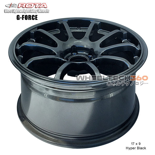 ROTA Wheel G-Force (17x9, 5x100+42mm, 73mm Hub) Hyper Black