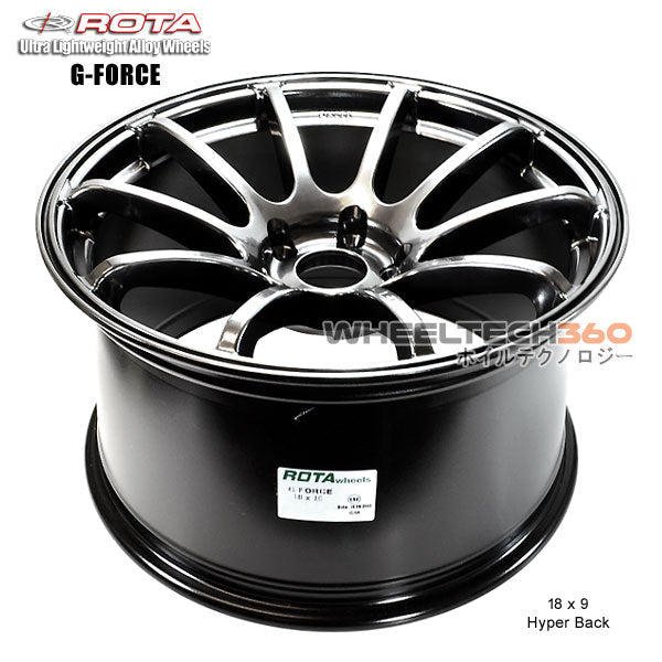 ROTA Wheel G-Force (18x9, 5x100+35mm, 73mm Hub) Hyper Black