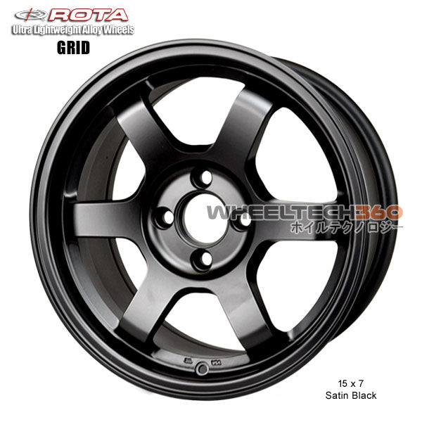 ROTA Wheel Grid (15x7, 4x100+38mm, 67.1mm Hub)