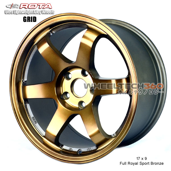 ROTA Wheel Grid (17x9, 5x112+42mm, 57.1mm Hub) Full Royal Sport Bronze