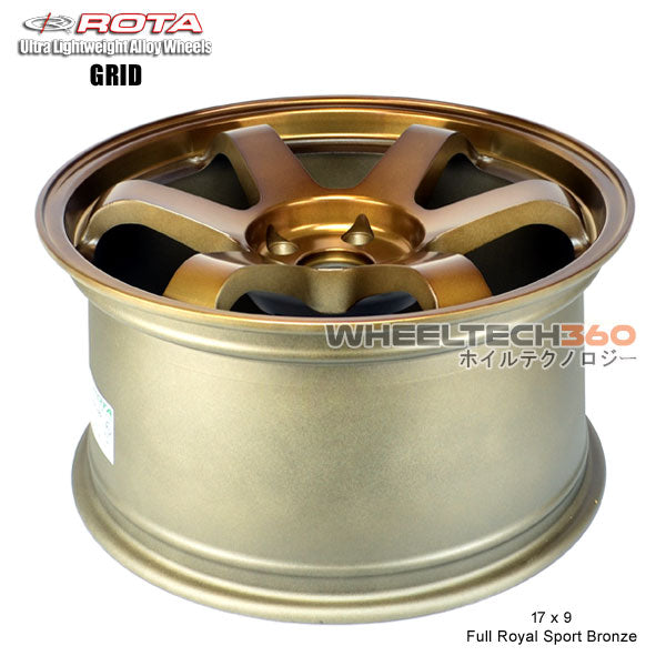 ROTA Wheel Grid (17x9, 5x112+42mm, 57.1mm Hub) Full Royal Sport Bronze