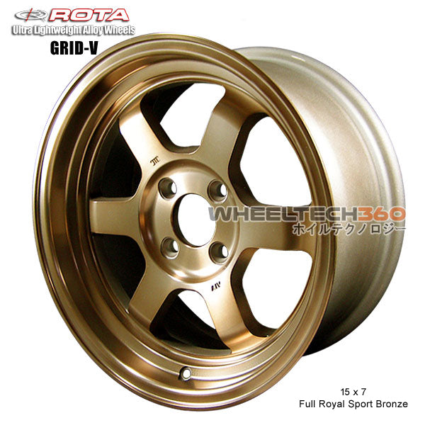 ROTA Wheel Grid V (15x7, 4x100+0mm, 67.1mm Hub)