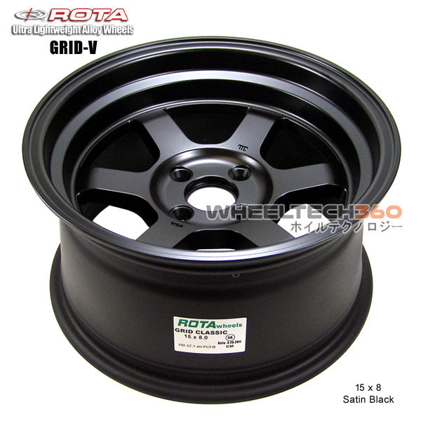 ROTA Wheel Grid V (15x8, 4x114.3+0mm, 73mm Hub)