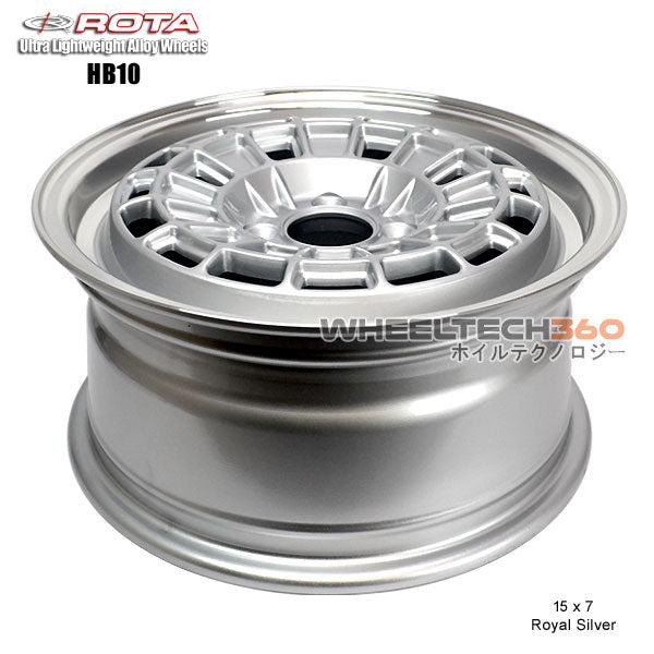ROTA Wheel HB10 (15x7, 4x100+35mm, 67.1mm Hub) Royal Silver