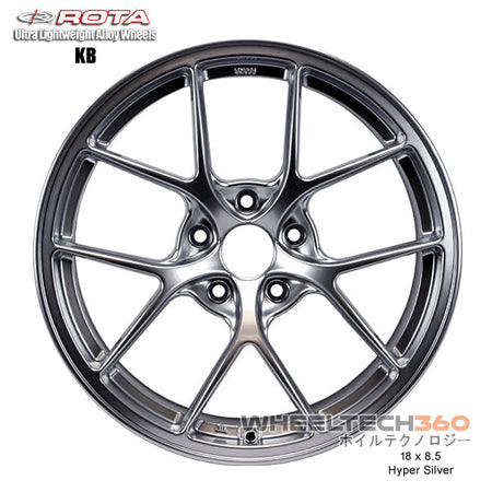 ROTA Wheel KB-F (18x8.5, 5x100+44mm, 73mm Hub) Yamaha Gloss Black