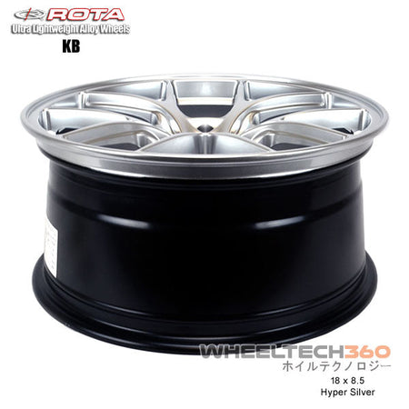 ROTA Wheel KB-F (18x8.5, 5x108+42mm, 73mm Hub) Hyper Silver