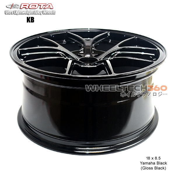 ROTA Wheel KB-F (18x8.5, 5x100+44mm, 73mm Hub) Yamaha Gloss Black