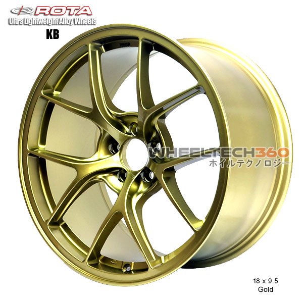 ROTA Wheel KB-R (18x9.5, 5x114.3+38mm, 73mm Hub) Gold