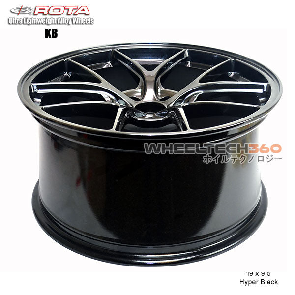 ROTA Wheel KB-R (19x9.5, 5x100+40mm, 56.1mm Hub) Hyper Black