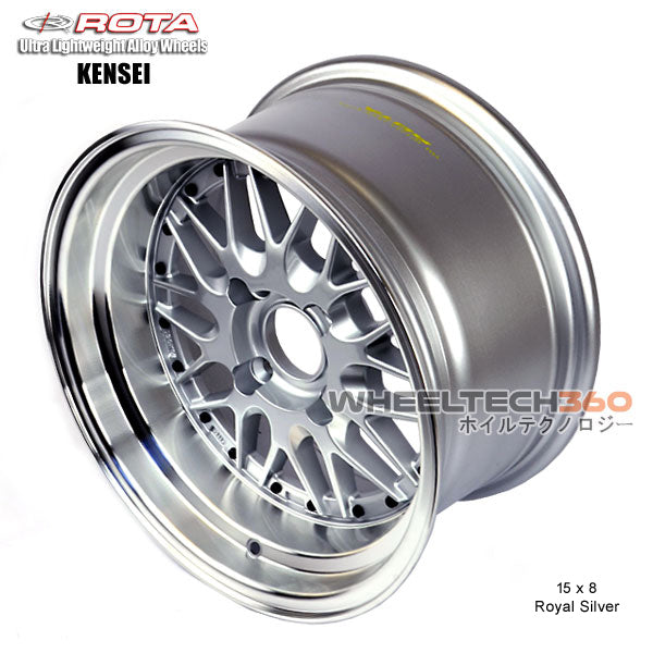 ROTA Wheel Kensei (15x8, 4x100+0mm, 67.1mm Hub) Royal Silver