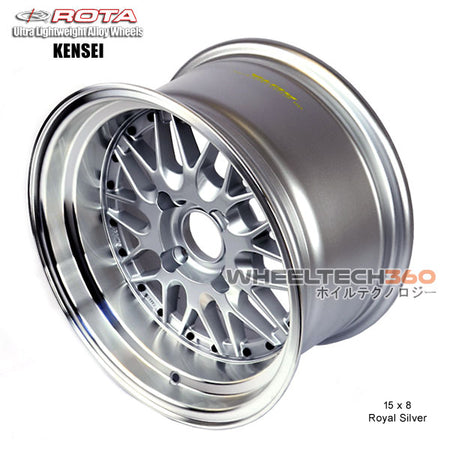 ROTA Wheel Kensei (15x8, 4x100+0mm, 67.1mm Hub) Royal Silver
