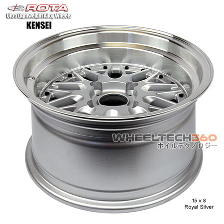 ROTA Wheel Kensei (15x8, 4x100+0mm, 67.1mm Hub) Royal Silver
