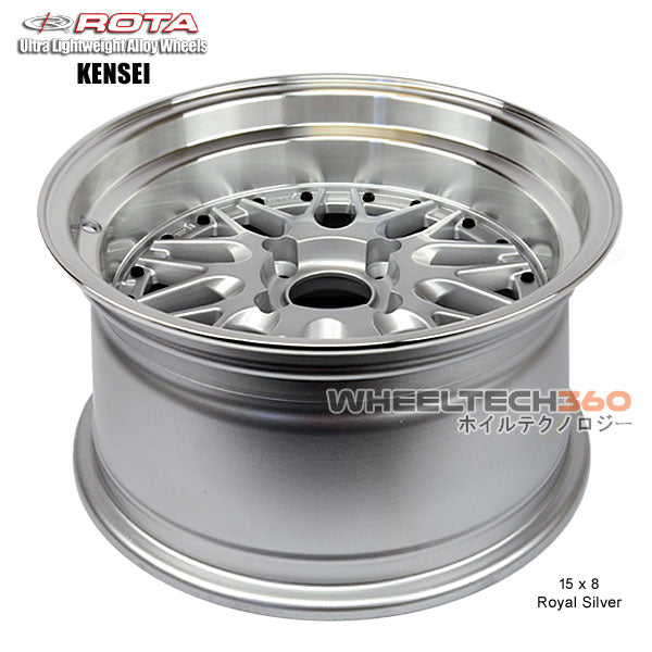 ROTA Wheel Kensei (15x8, 4x100+0mm, 67.1mm Hub) Royal Silver