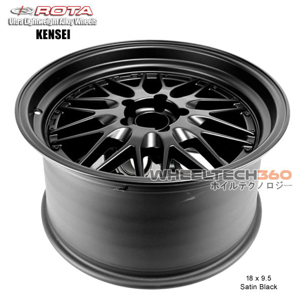 ROTA Wheel Kensei (18x9.5, 5x100+35mm, 73mm Hub) Satin Black