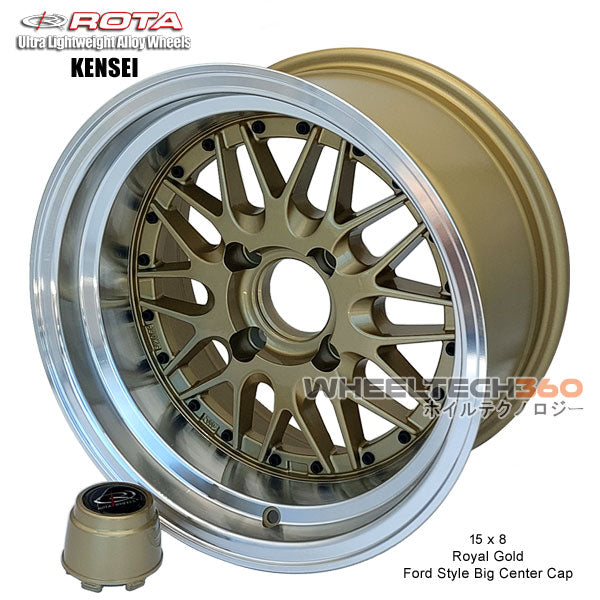 ROTA Wheel Kensei (15x8, 4x114.3-10mm, 73mm Hub) Royal Gold