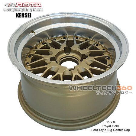 ROTA Wheel Kensei (15x8, 4x114.3-10mm, 73mm Hub) Royal Gold