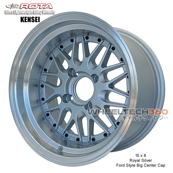 ROTA Wheel Kensei (15x8, 4x114.3+0mm, 73mm Hub) Royal Silver