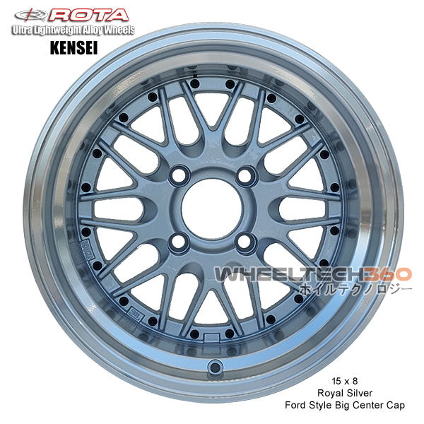 ROTA Wheel Kensei (15x8, 4x114.3+0mm, 73mm Hub) Royal Silver