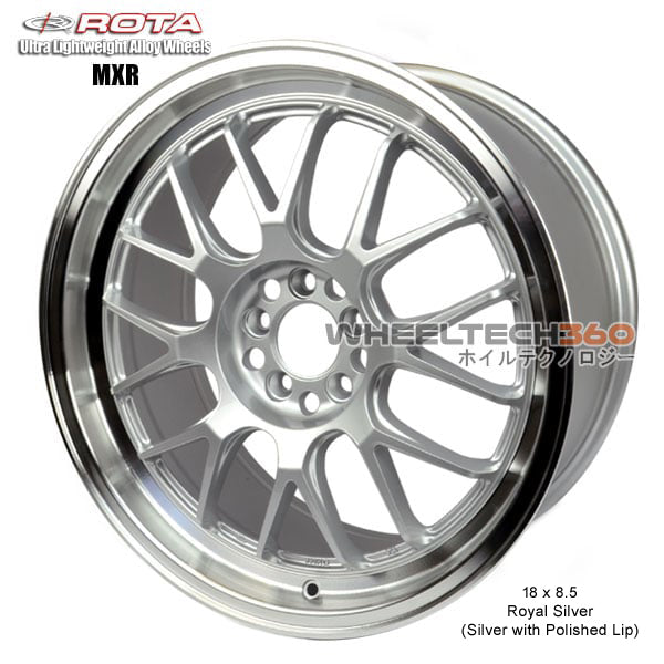 ROTA Wheel MXR-F (18x8.5, 5x100+44mm, 73mm Hub) Royal Silver