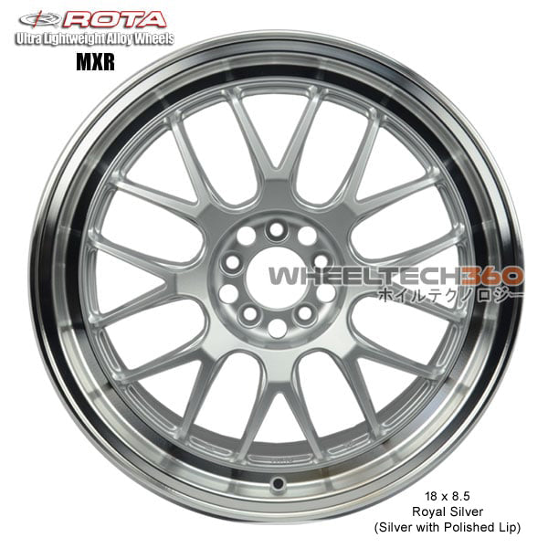 ROTA Wheel MXR-F (18x8.5, 5x100+44mm, 73mm Hub) Royal Silver