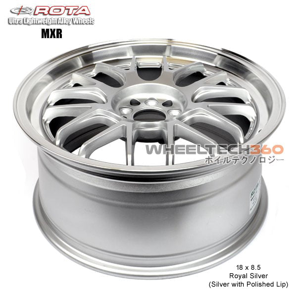 ROTA Wheel MXR-F (18x8.5, 5x100+44mm, 73mm Hub) Royal Silver