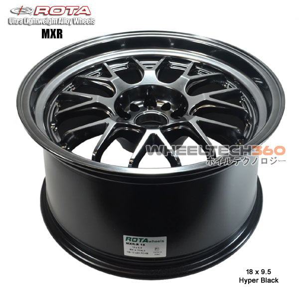 ROTA Wheel MXR-R (18x9.5, 5x114.3+20mm, 73mm Hub)  Hyper Black