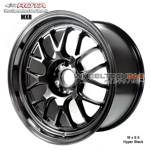 ROTA Wheel MXR-R (18x9.5, 5x114.3+38mm, 73mm Hub)  Hyper Black
