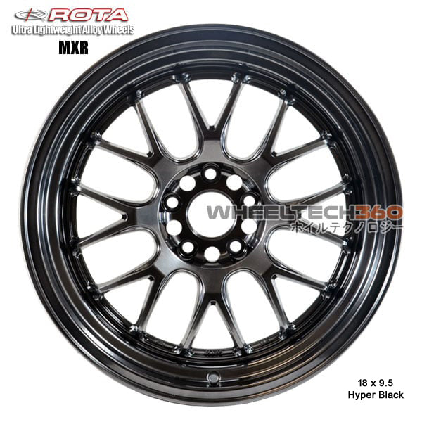 l MXR-R (18x9.5, 5x100+38mm, 73mm Hub)  Hyper Black