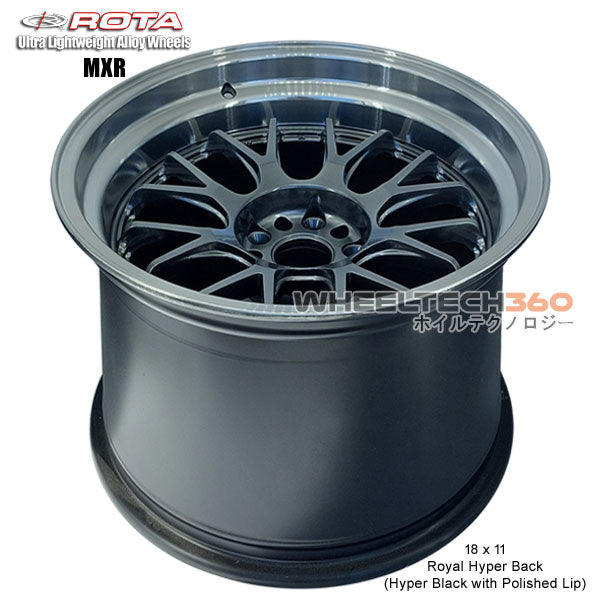 ROTA Wheel MXR-R2 (18x11, 5x114.3+20mm, 73mm Hub) Royal Hyper Black