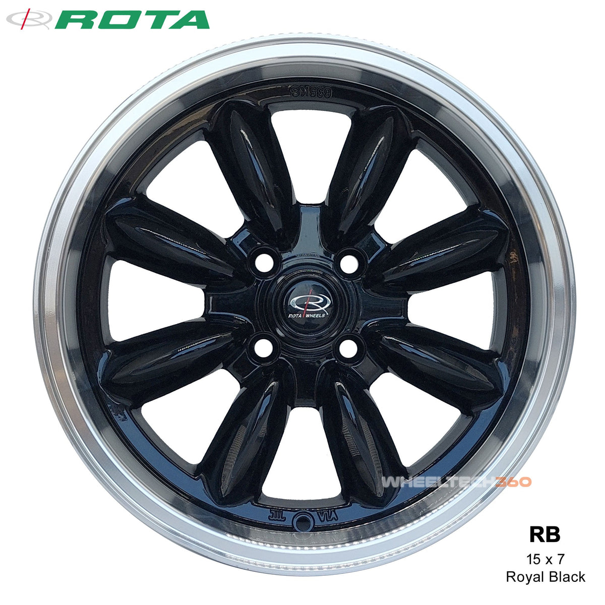 ROTA Wheel RB (15x7, 4x108+30mm, 73mm Hub) Royal Black