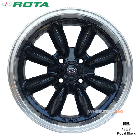 ROTA Wheel RB (15x7, 4x108+30mm, 73mm Hub) Royal Black