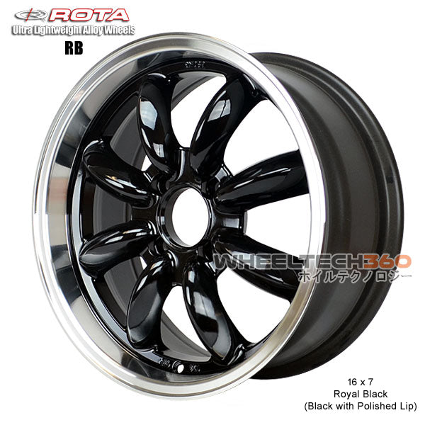 ROTA Wheel RB (16x7, 4x114.3+22mm, 73mm Hub, Ford Style Big Center Cap ...