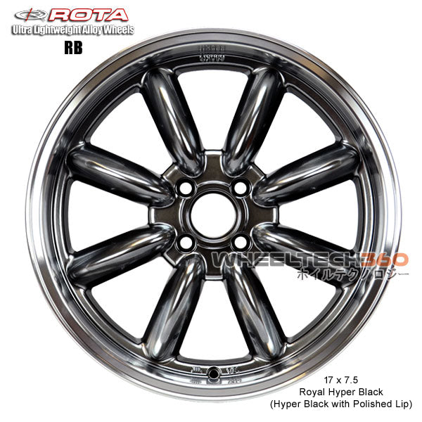 ROTA Wheel RB (17x7.5, 4x100+45mm, 56.1mm Hub)
